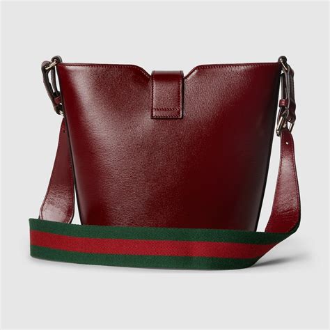 sacchetto gucci rosso|Mini borsa a secchiello in Pelle Gucci Rosso Ancora .